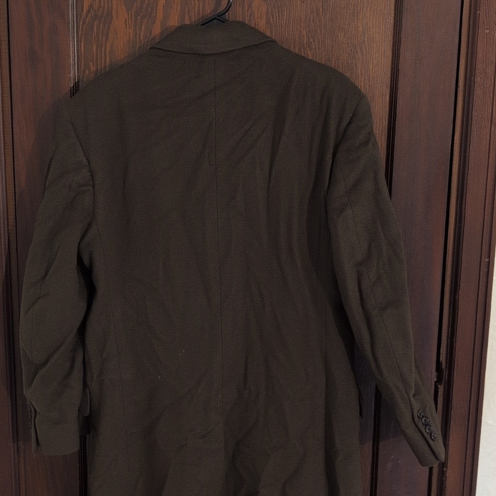 Polo University Club By Ralph Lauren Brown Wool Long Length Coat Vintage - Picture 6 of 10